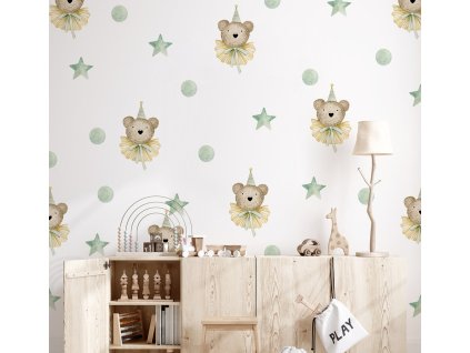 Nálepky na stenu v detskej izbe. Roztomilé medvede