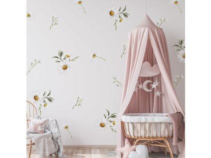 Květinové nálepky na zeď. Pastel Flowers (19)