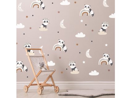 Medvědí nálepky na zdi. Dekorace dětského pokoje