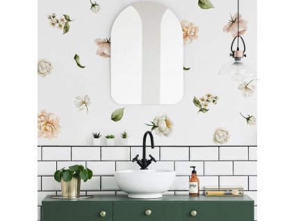 Květinové nálepky na zeď. Pastel Flowers (21)