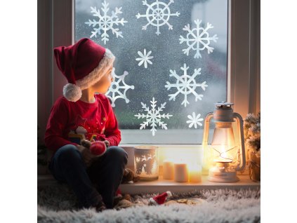 Vianočné nálepky na stenu. Jednoduché prestavenie