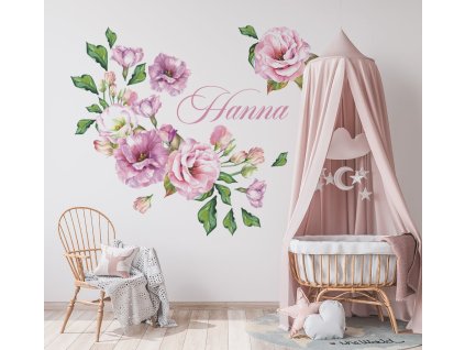 Ruží Nálepka na stenu. Personalizované sada