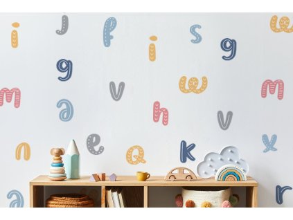 Vzdělávací nálepky na zdi. Domovský pokoj