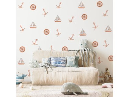 Nálepky na stenu lode. Detskej izby (2)