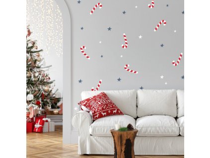 Vianočné nálepky na stenu. Jednoduché prestavenie (2)