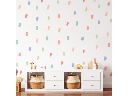 Samolepka na stenu. Abstraktné tvary (10)