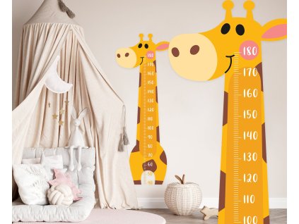 Nálepka na zeď s růstovým diagramem. Snadné loupání a lepení (7)