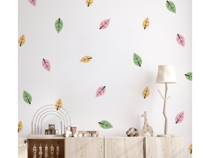 Kvetinové nálepky na stenu. Lesné kvetinové (3)