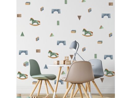 Nálepka na zdi. Abstraktní tvary (12)