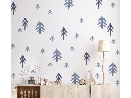 Kvetinové nálepky na stenu. Forest Trees (2)