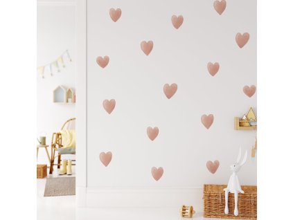Srdce nálepky na zdi. Pastel Hearts (2)