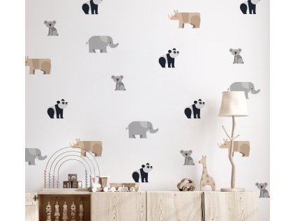 Safari zvířata na zdi. Divoká zvířata (2)