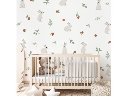 Samolepky pro dětské pokoje na zdi. Králík do akvarelu