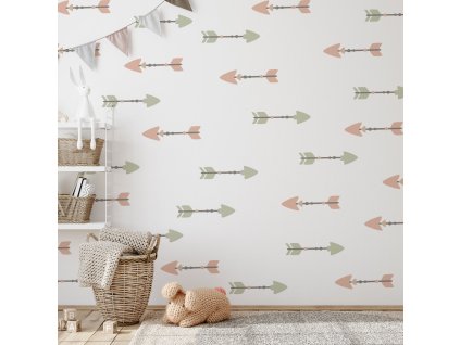 Boho Nálepky na stenu. Abstraktné šípky
