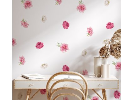 Květinové nálepky na zeď. Pastel Flowers (34)