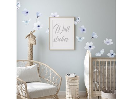 Květinové nálepky na zeď. Pastel Flowers (36)