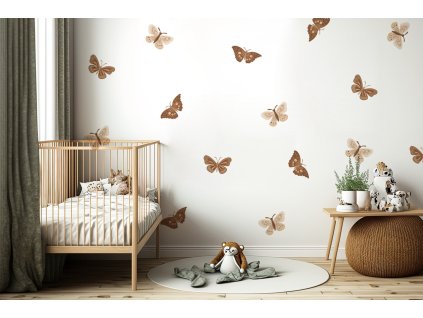 Nálepky na stenu Motýľ. Boho nástenné dekorácie (3)