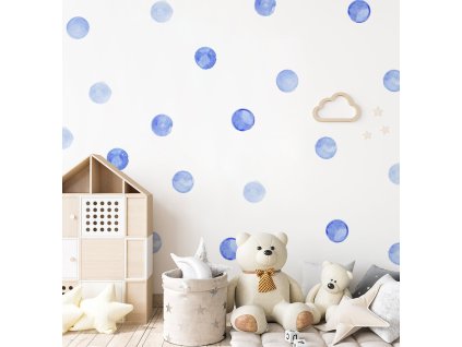 Tečky na zdi. Watercolor Dots