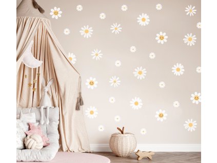 Květinové nálepky na zeď. Ve stylu Boho