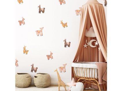 Lama nálepky na zeď. Fun Llamas (2)
