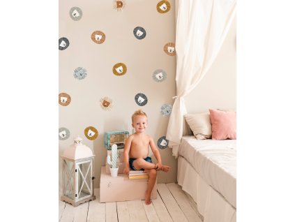 Vtipné nálepky na stenu zvierat. Funny kids room wall art