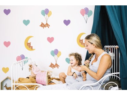 Medvědí nálepky na zdi. Dekorace dětského pokoje (2)