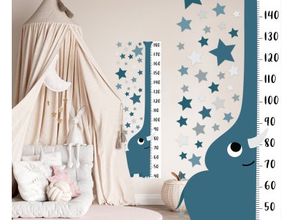 Nálepka na zeď s růstovým diagramem. Snadné loupání a lepení (8)