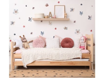 Kvetinové nálepky na stenu. Akvarel botanické dekorácie