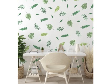 Kvetinové nálepky na stenu. Pastelové kvetinové (5)