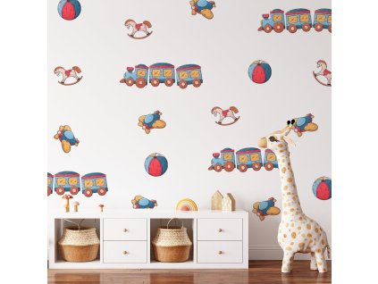 Vlaky nálepky na stenu. Peal & Stick (4)