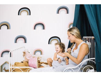 Boho nálepky na zdi. Abstraktní duha