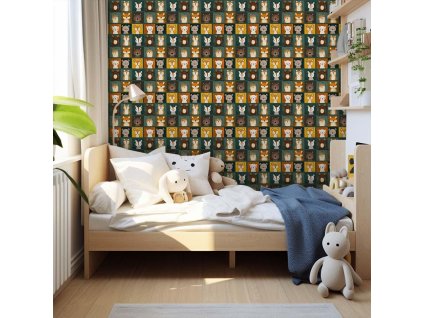 Tapeta do detskej izby – odnímateľná dekorácia (Material Textil)