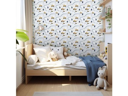 Roztomilá nástenná maľba pre deti (Material Textil)