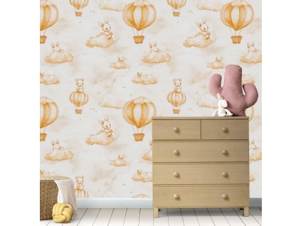 Balónová tapeta do detskej izby (Material Textil)