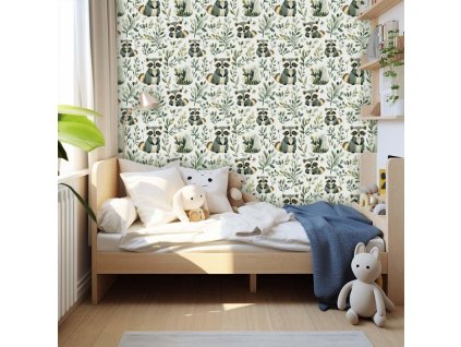 Roztomilá detská tapeta – pre baby a toddler izbu (Material Textil)