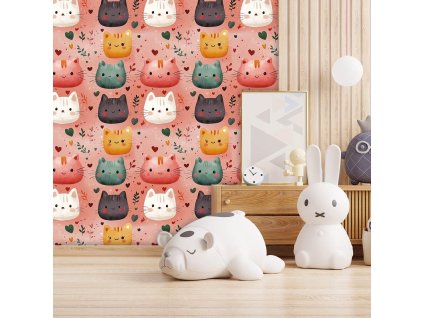 Roztomilé zvieratá – tapeta do herne (Material Textil)
