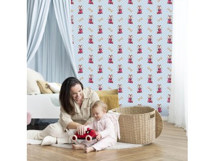 Detská tapeta – odnímateľná výzdoba (Material Textil)