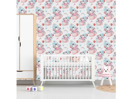 Detská tapeta – roztomilá dekorácia (Material Textil)