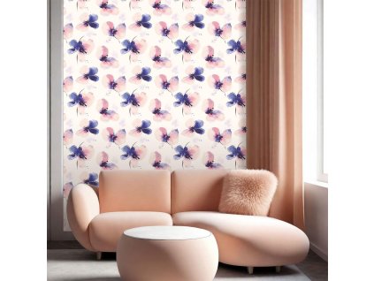 Jemný botanický vzor do interiéru (Material Textil)