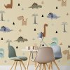 Dinosauři nálepky na zeď. Zábavné dinosauři