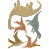 Dinosaurs nálepky na zdi. Zelené dinosauři