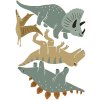 Dinosaurs nálepky na zdi. Zelené dinosauři