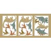 Dinosaurs nálepky na zdi. Zelené dinosauři
