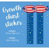 Nálepka na stěnu s růstovým grafem. Snadné loupání a lepení