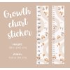 Nálepka na zeď s růstovým diagramem. Snadné loupání a lepení (3)