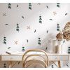 6286 boho nalepky na stenu abstraktne listy kvety