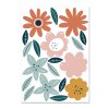 Květinové nálepky na zeď. Pastel Floral