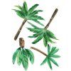 6364 3 nalepka na stenu tropical palm tropical leaves