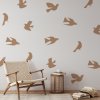 Boho nálepky na zdi. Abstraktní ptáci