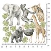 Safari nálepka na stenu. Safari zvieratá